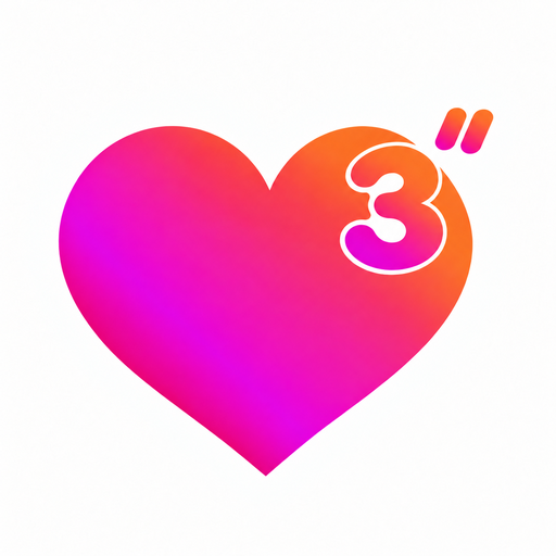 ハートと3秒のマーク